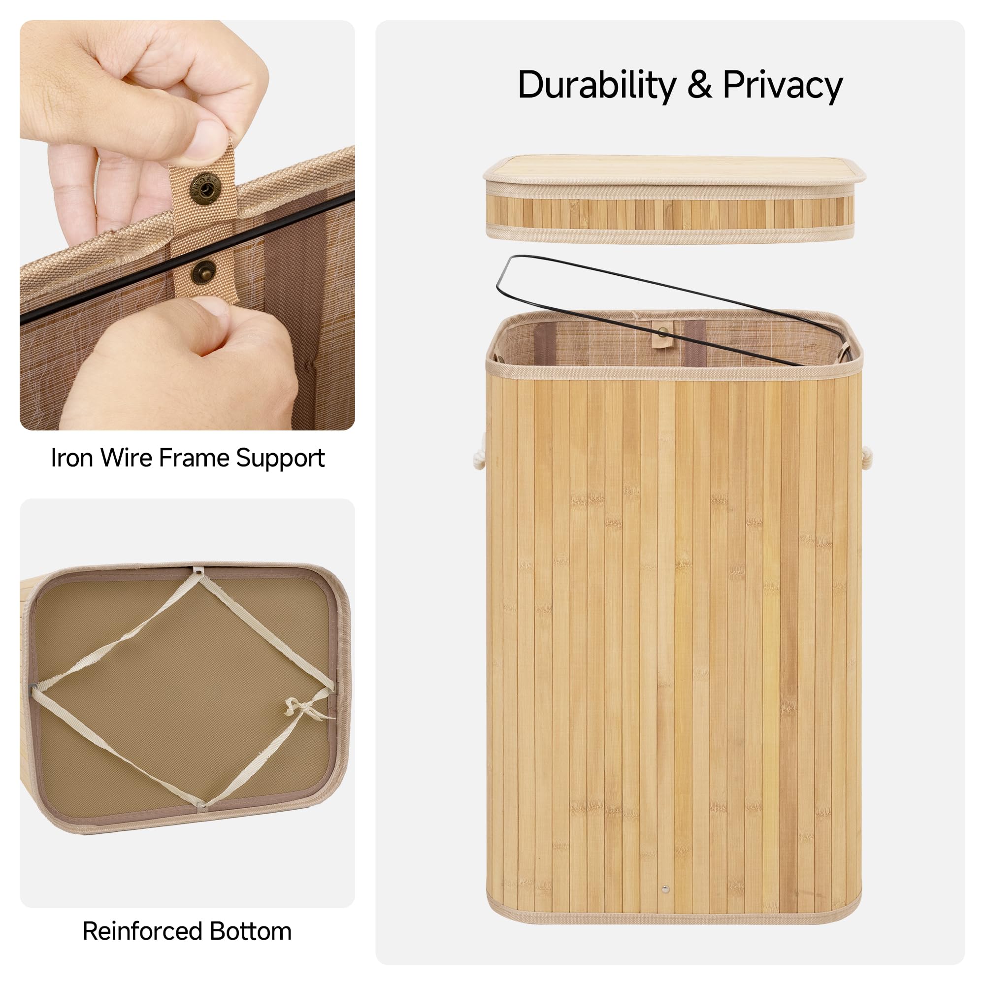 小物 traditionalwhetherwearFOLDINGBAMBOOMINI Amazon.com: StorageWorks Laundry Hamper with Lid, Foldable Bamboo