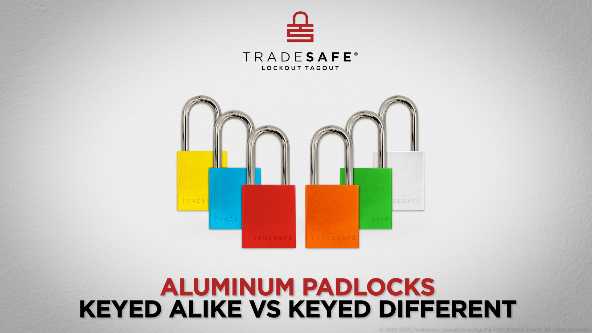Image of TRADESAFE Lockout Tagout Locks Set - 10 Orange Aluminum Loto Locks, Lock Out Tag Out Padlocks Keyed Alike, 2 Keys Per Lockout Padlock, OSHA Compliant
