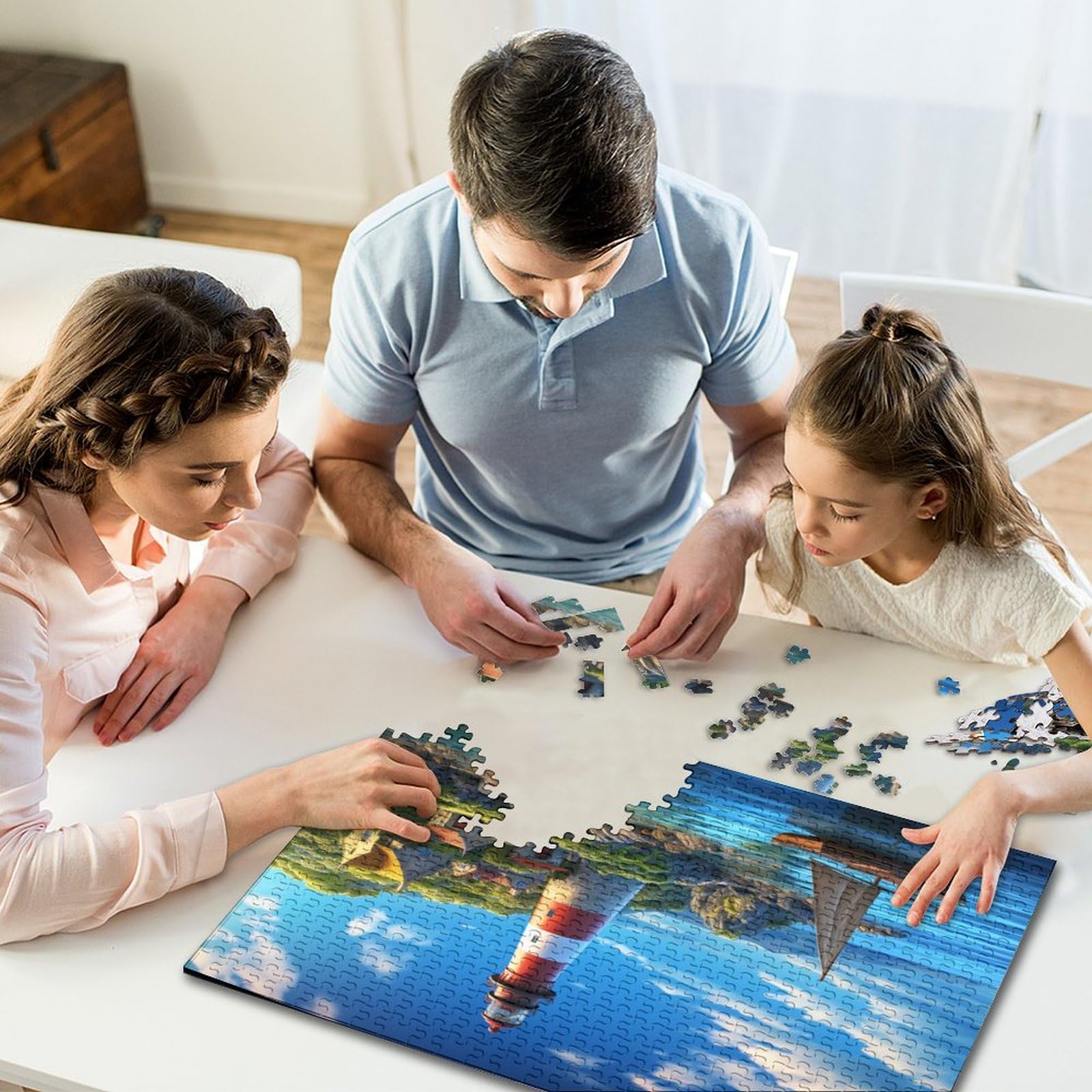 Klasyczne puzzle Lighthouse 1000 sztuk dla dorosłych, puzzle dla dzieci, puzzle intelektualna zabawka dekompresyjna edukacyjna zabawa rodzinna 1000 sztuk (75 x 50 cm)