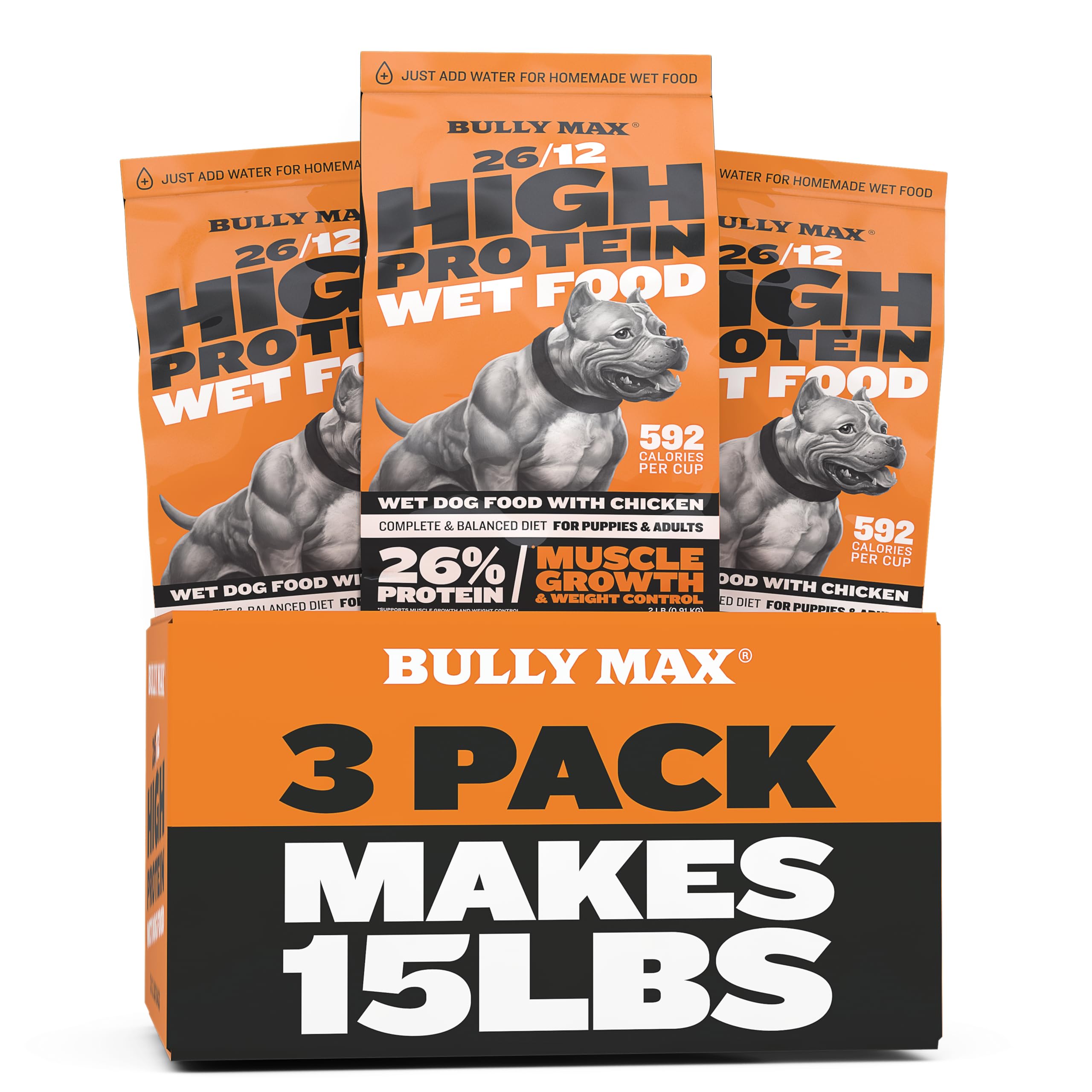 Bully Max Wet Dog Food Dehydrated High Protein Chicken
