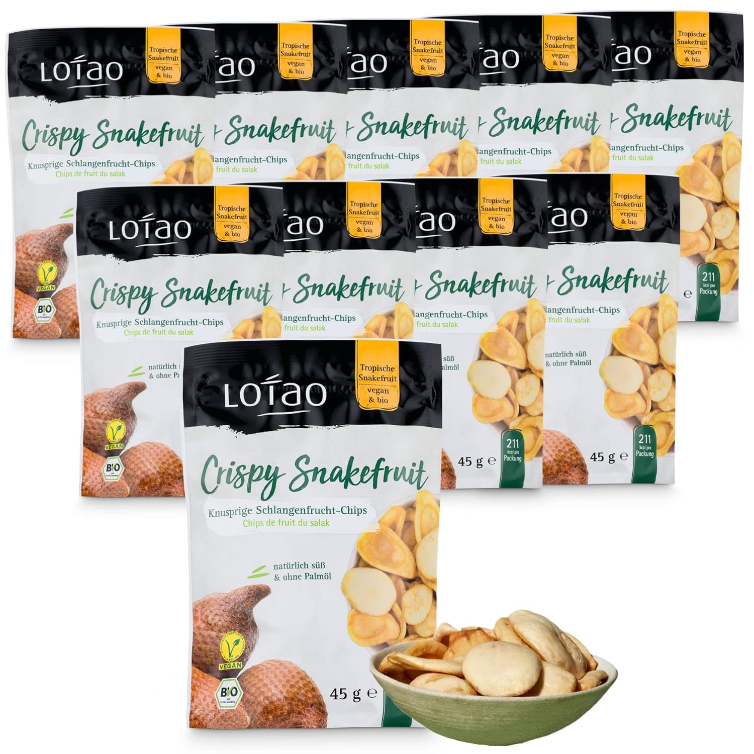 Unsweetened dried fruit chips (1 lbs, 10 Pack) Exotic alternative to Jackfruit