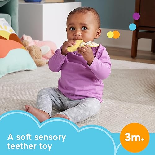 Miniatura 2 de Fisher-Price Baby Juguete sensorial Snuggle Bunny Mordedor, sin BPA, con actividad motora fina para recién nacidos a partir de 3 meses