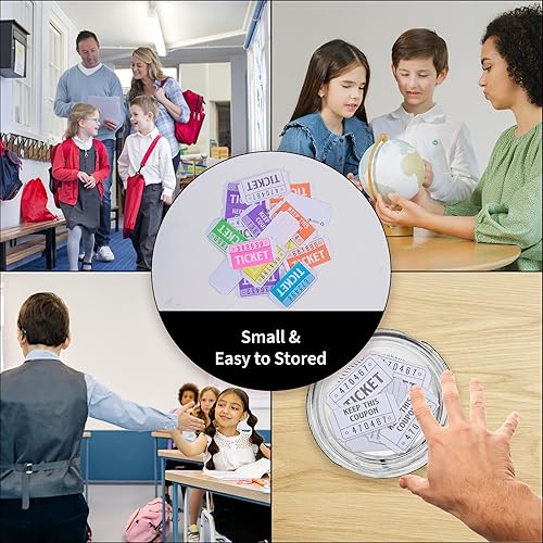 Miniatura 7 de L LIKED Boletos de rifa de doble rollo 2000 boletos numerados consecutivamente 5050 boletos para sorteo de premios de fiesta de eventos, talones