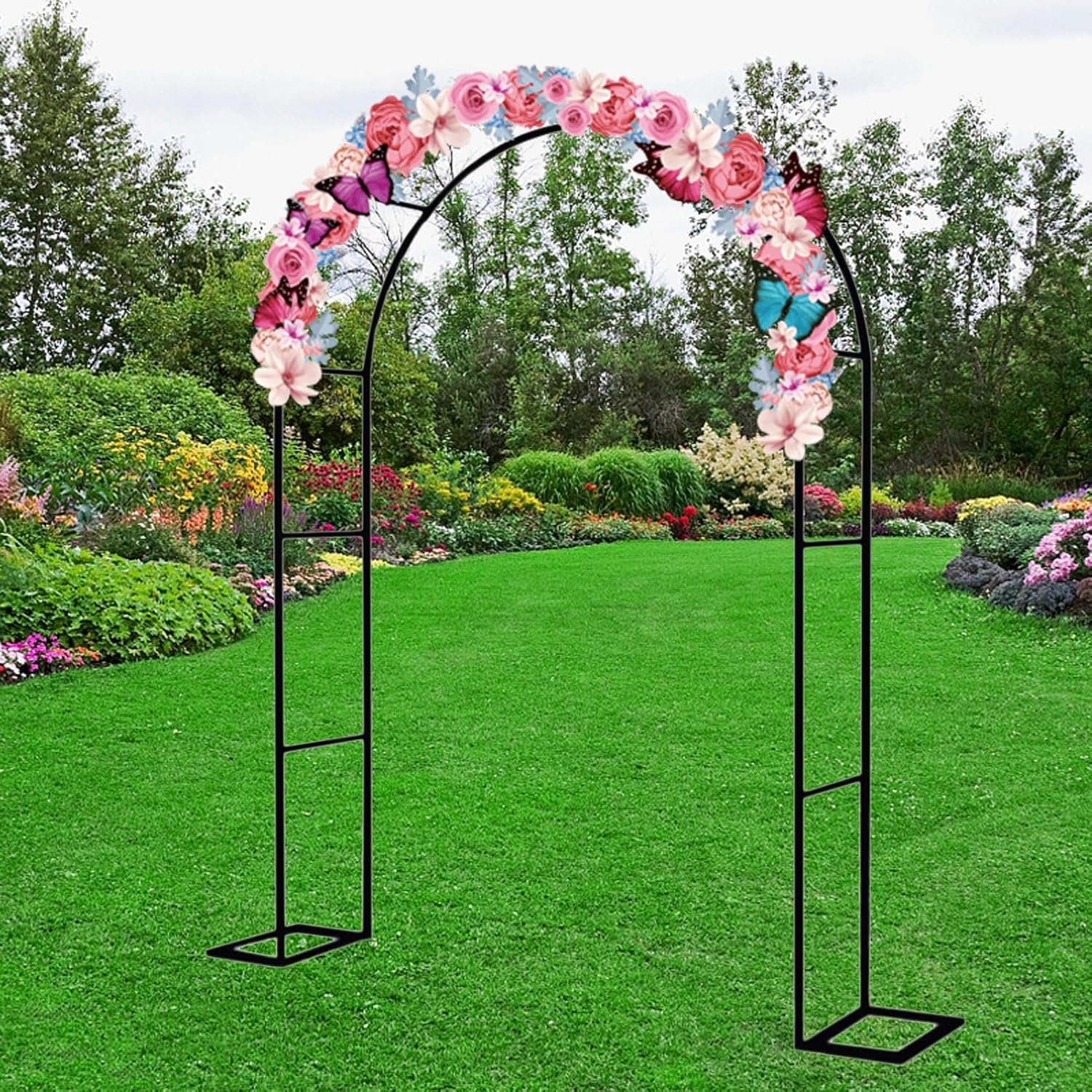 Garden Arches for Climbing Plants, Rose Arch, Pergola Arbor, Outdoor Garden Arbor Wedding Arches for Outdoor and Indoor Party Decoration(Green,200x230x25cm)