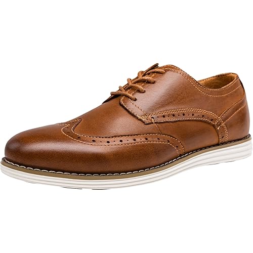 Vostey Men's Dress Shoes Leather Casual Dress Shoes for Men Leather Business Oxford Shoes for Men