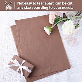 Koogel 330 Sheets Tissue Paper Bulk, 14 x 10 Inch Brown Gift Wrapping Tissue Paper for Wedding Birthday DIY Crafts Art Project