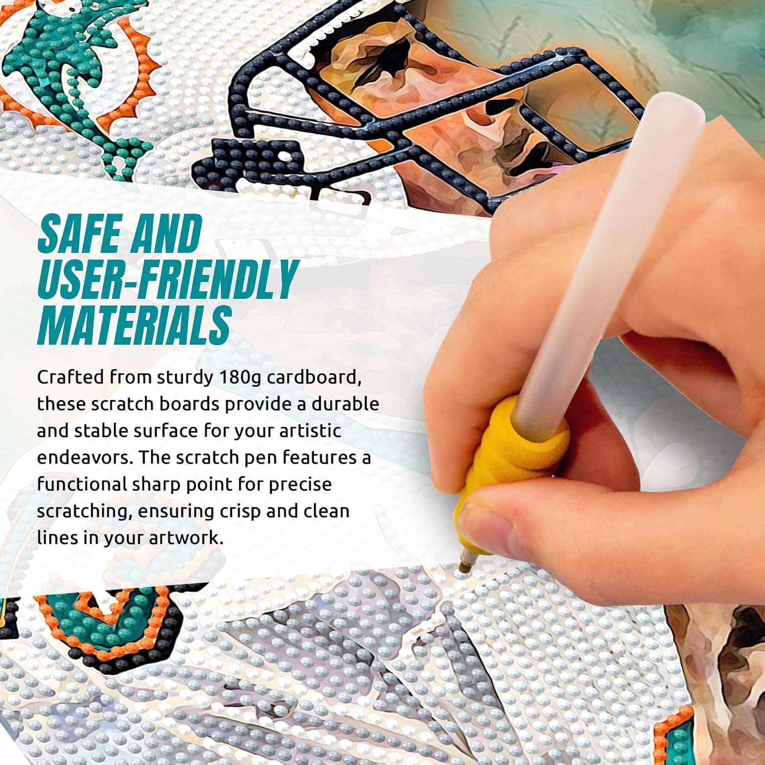 Sporticulture NFL Retired Players Miami Dolphins - Dan Marino Diamond Painting Craft Kit – Officially Licensed DIY Fan Art Includes Pre-Sorted Gems, Craft Tray with Instructions