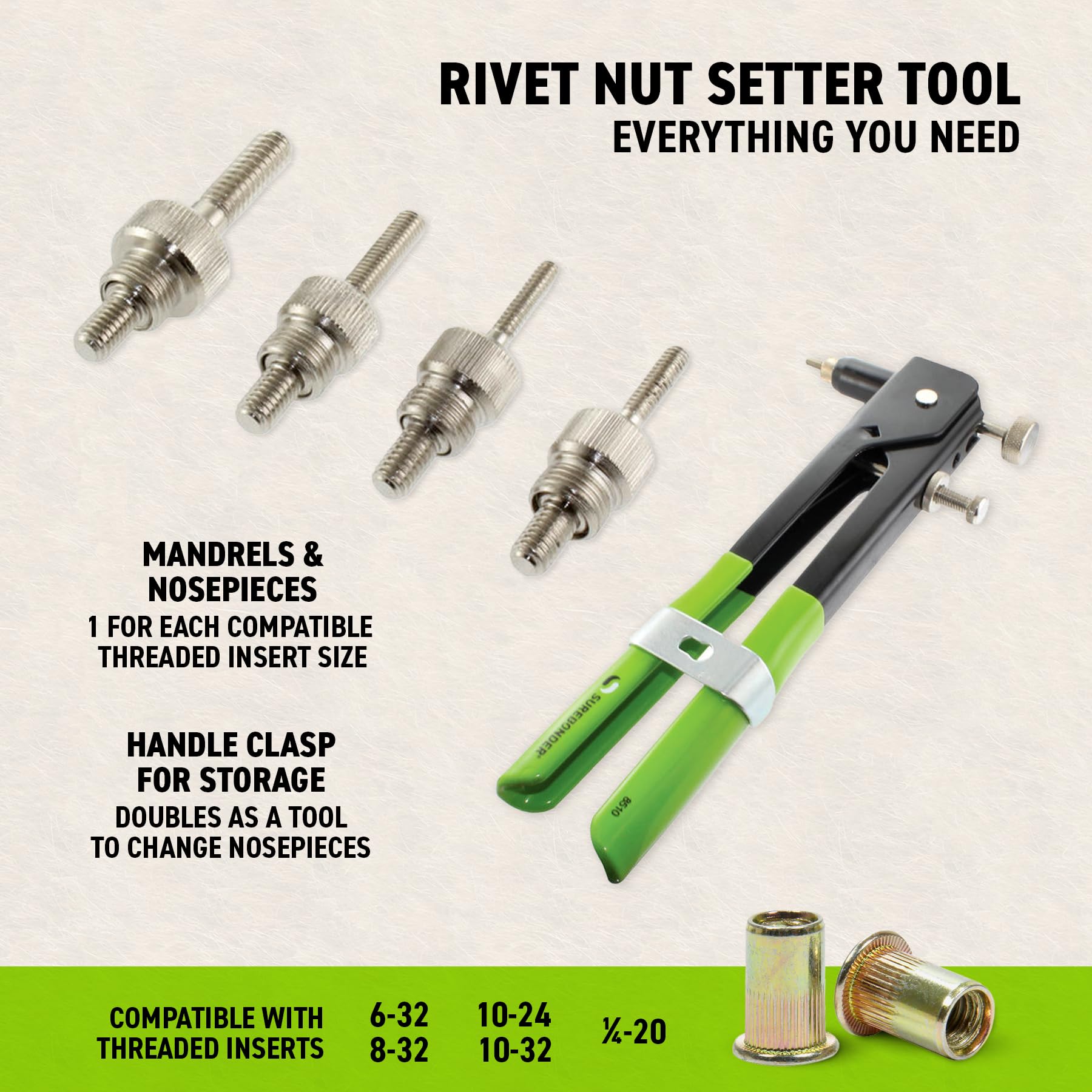 Surebonder Threading Tool - 5 Sizes Included -3 Surebonder Threading Tool - 5 Sizes Included -3
