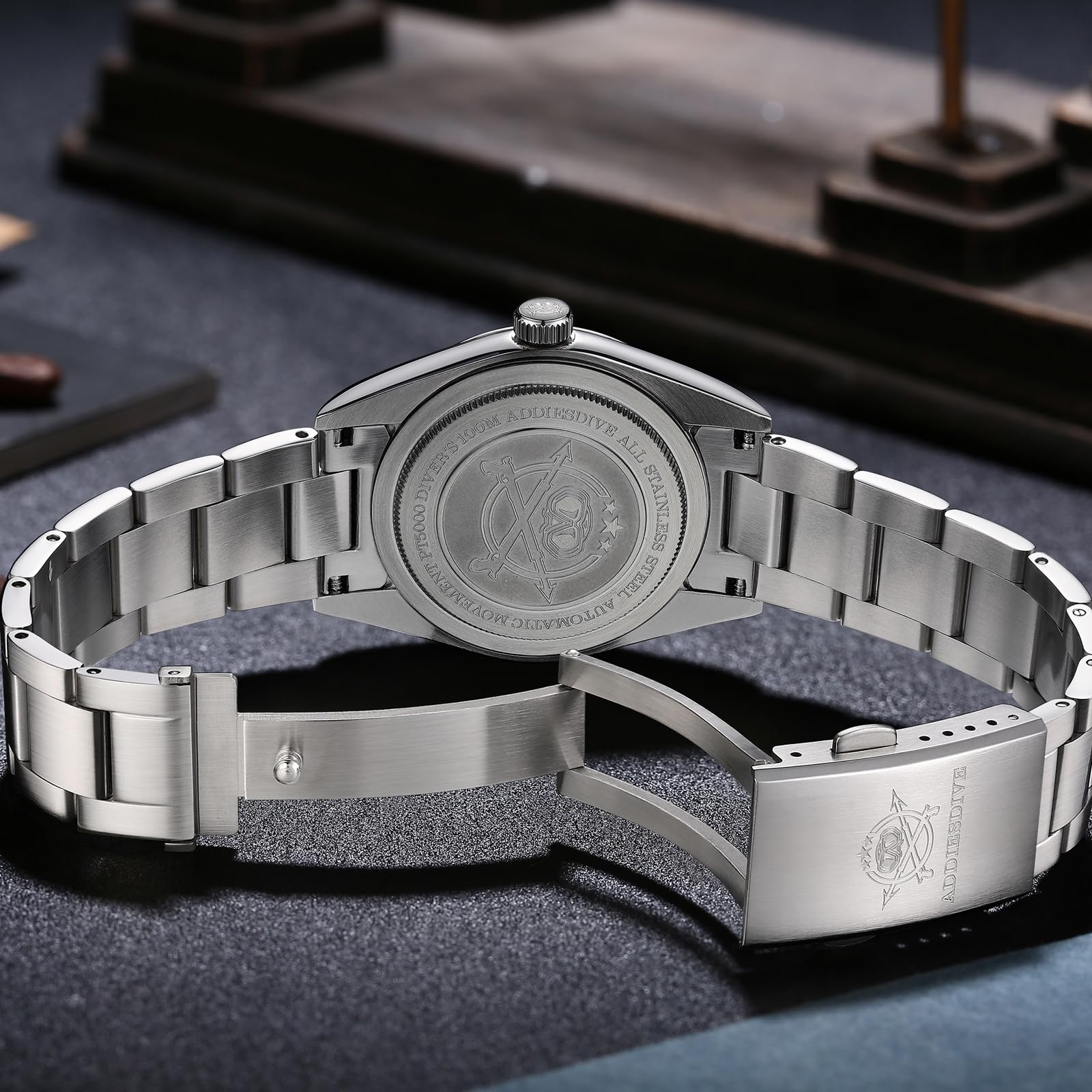 ADDIESDIVE 36 mm mała tarcza luksusowe zegarki dla mężczyzn grubość 11 mm zamiatanie sekundnik wodoodporny 100 m miętowy zielony/biały/szary/żółty zegarek unisex sukienka