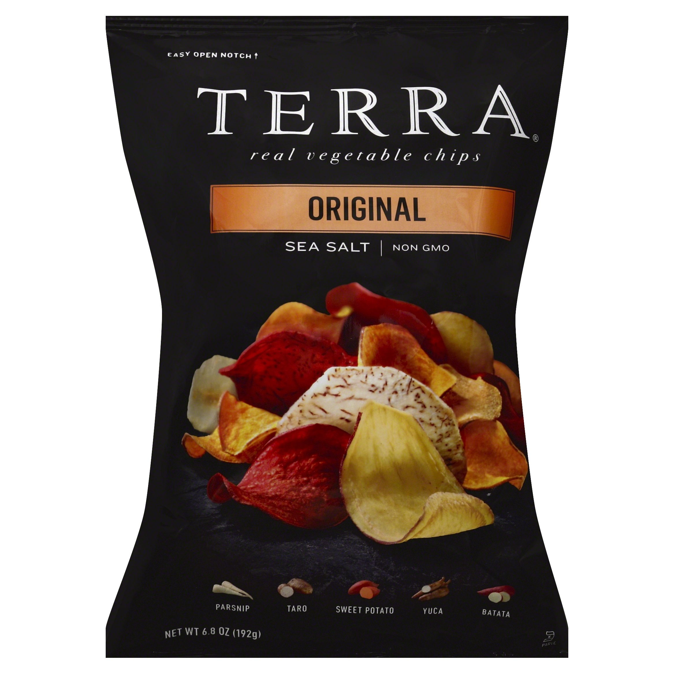 Terra Vegetable Chips: Original with Sea Salt for Snacking at Home & On-the-Go, Crunchy & Healthy Snacks, 6.8 Ounce, Per