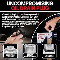 Vista 6 de Votex - HECHO EN EE.UU. - DP031 Tapón magnético de drenaje de aceite de neodimio para motor de acero inoxidable se ajusta a Harley Davidson/Buell