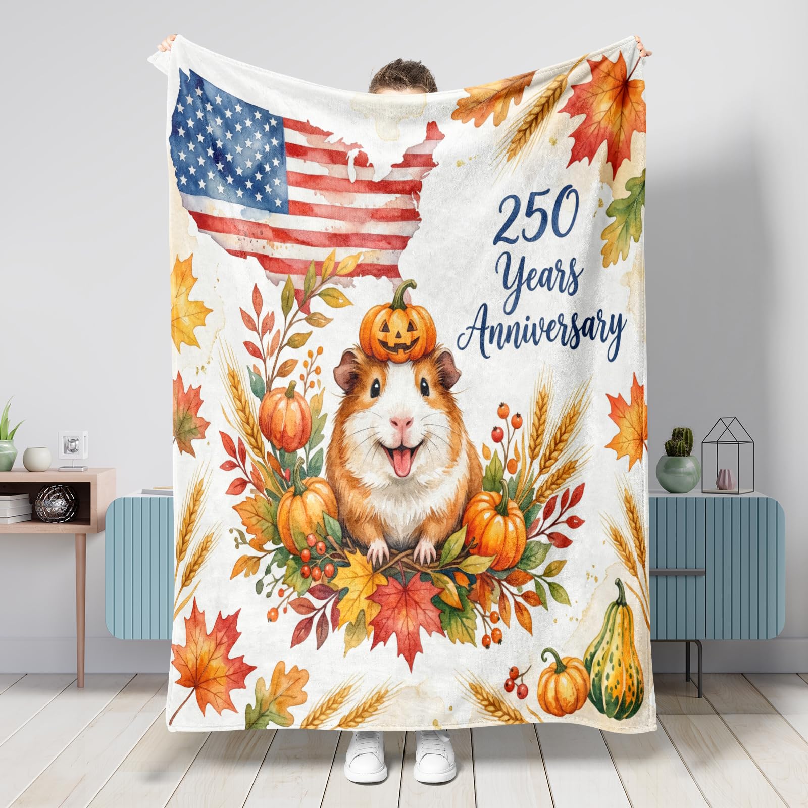 Couverture flanelle cochon d'Inde pour canapé et voyage
