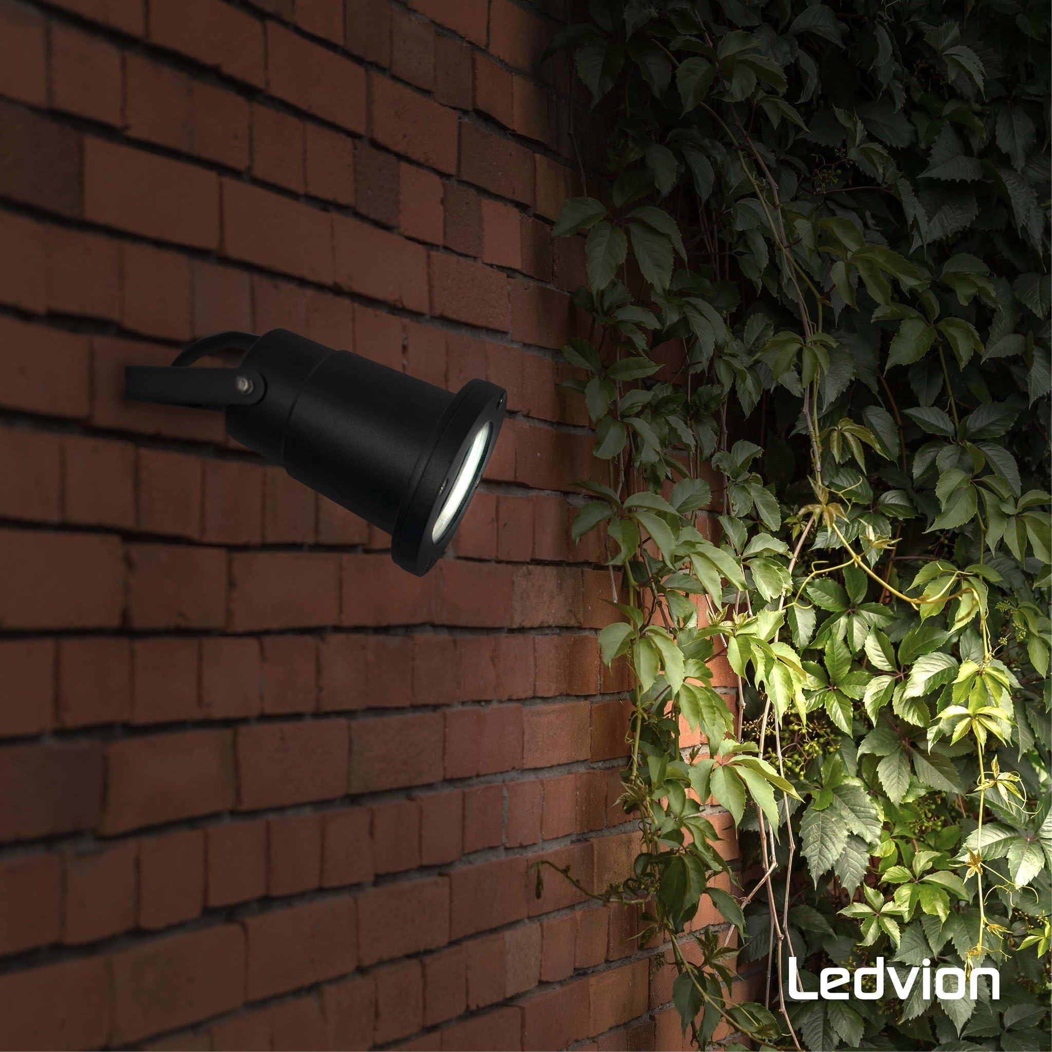 Ledvion Lot de 9 LED Extérieur Spot IP65 3W 4000K GU10 dimmable piquet | Pour jardin terrasse allee entree massifs et eclairage exterieur decoratif