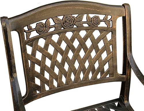 Miniatura 2 de Oakland Living Silla de comedor de aluminio al aire libre Rose,