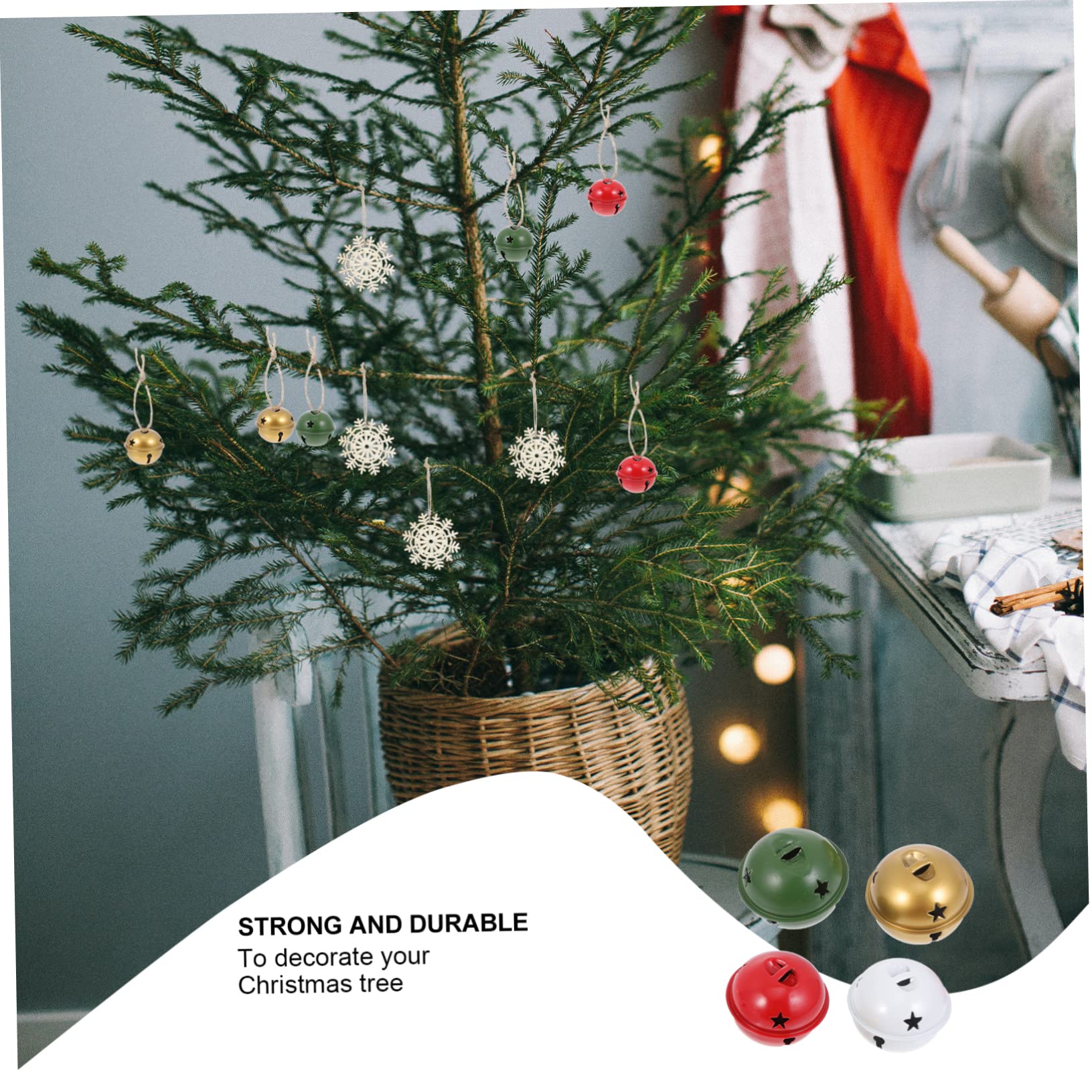 40pezzi Campana per Albero di Natale da Appendere Pendenti Natalizi in Ferro Decorazioni Natalizie da Appendere Ornamenti Creativi per Albero di Natale