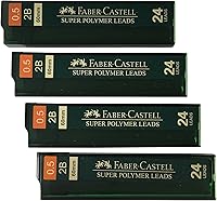 Vista 1 de Faber-Castell 0.5mm 2B Mechanical Pencil Refills (96 Leads, 4 Tubes of 24 Leads Each)