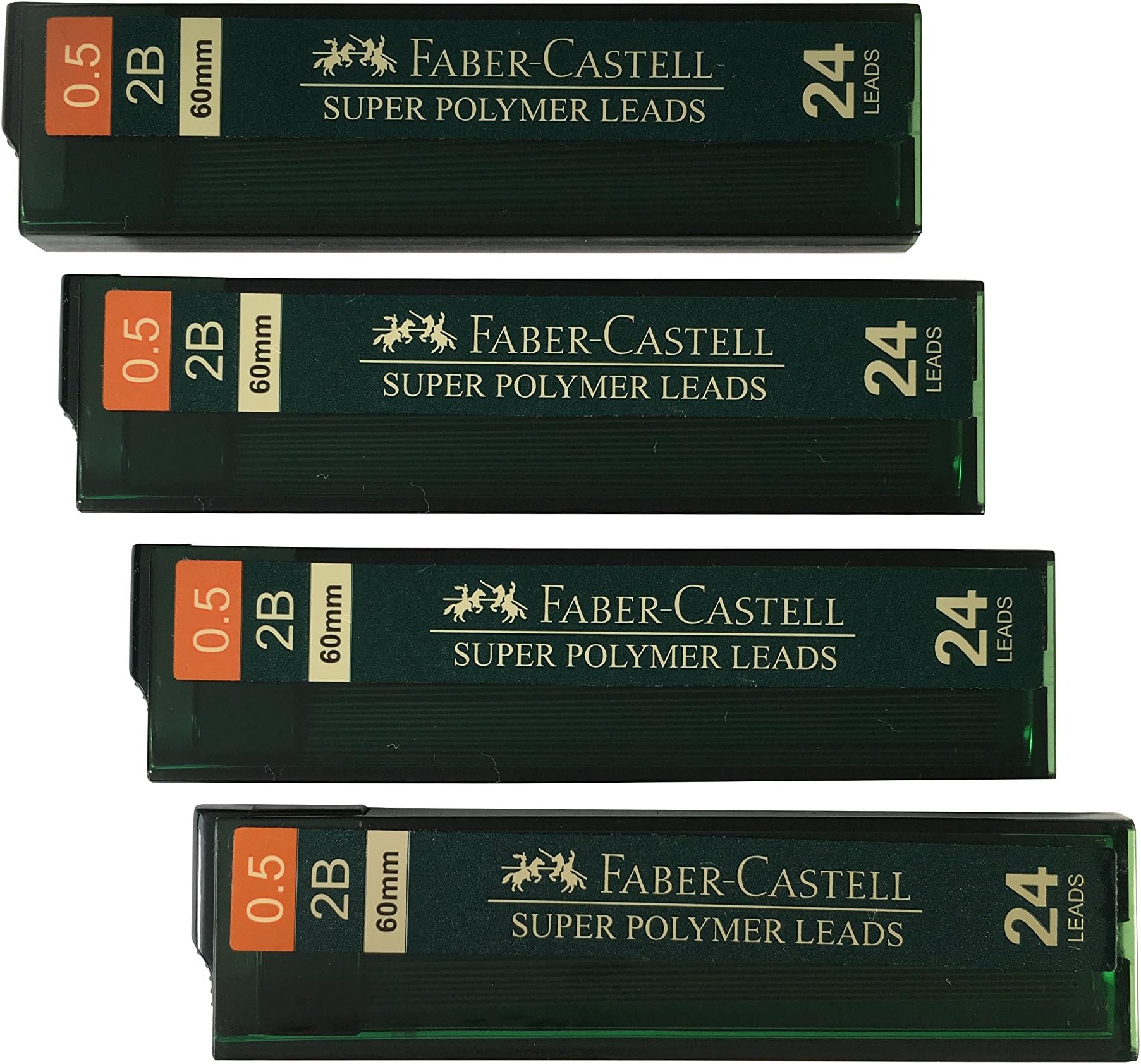 0.5mm 2B Mechanical Pencil Refills (96 Leads, 4 Tubes of 24 Leads Each)
