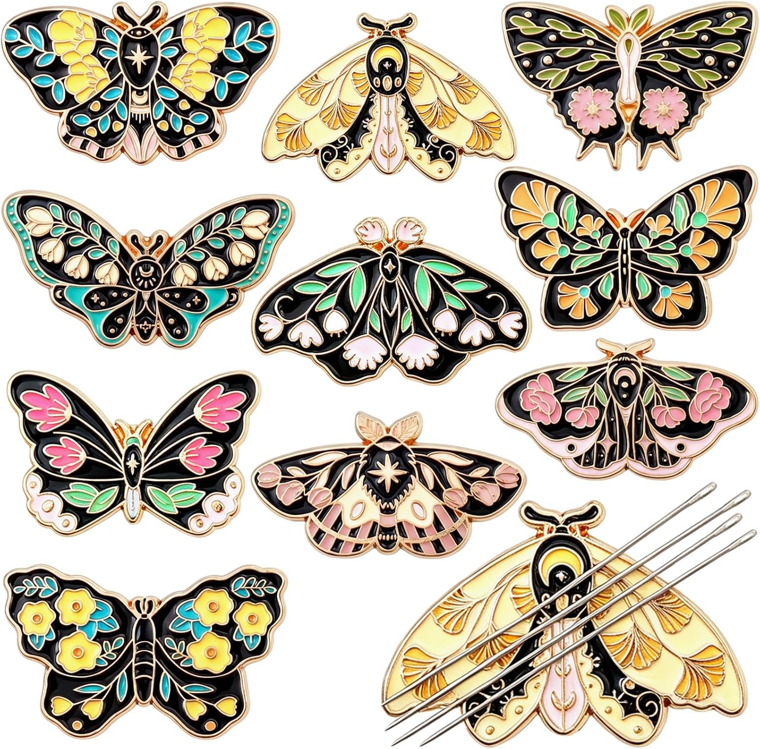 Wavyknot 10 Pcs Butterfly Needle Minder Magnetic Needle Keeper