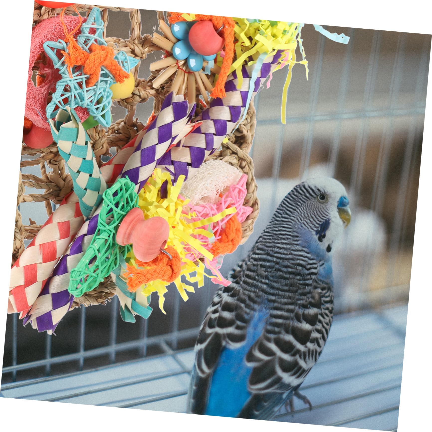 Happyyami 3stücke Vogelspielzeug Für Papageien Woven Foraging Mat Mit Kletteroption Für Kletter Und Spielspaß Sicheres Naturmaterial Für Vögel Dekorative Vogelhänge Für Käfige