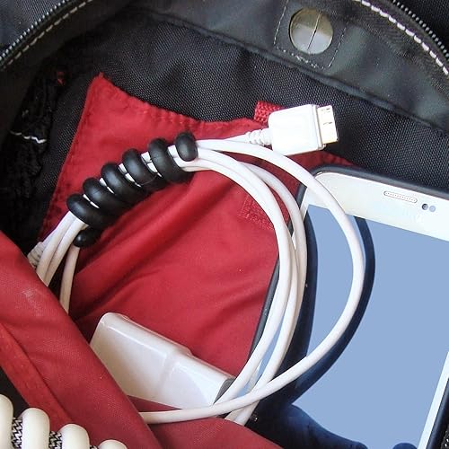 Miniatura 3 de Cordpiggy - Organizador de cables y cables (pequeño) gestión de cables para cargadores, auriculares, auriculares, cámara, viajes, soporte flexible