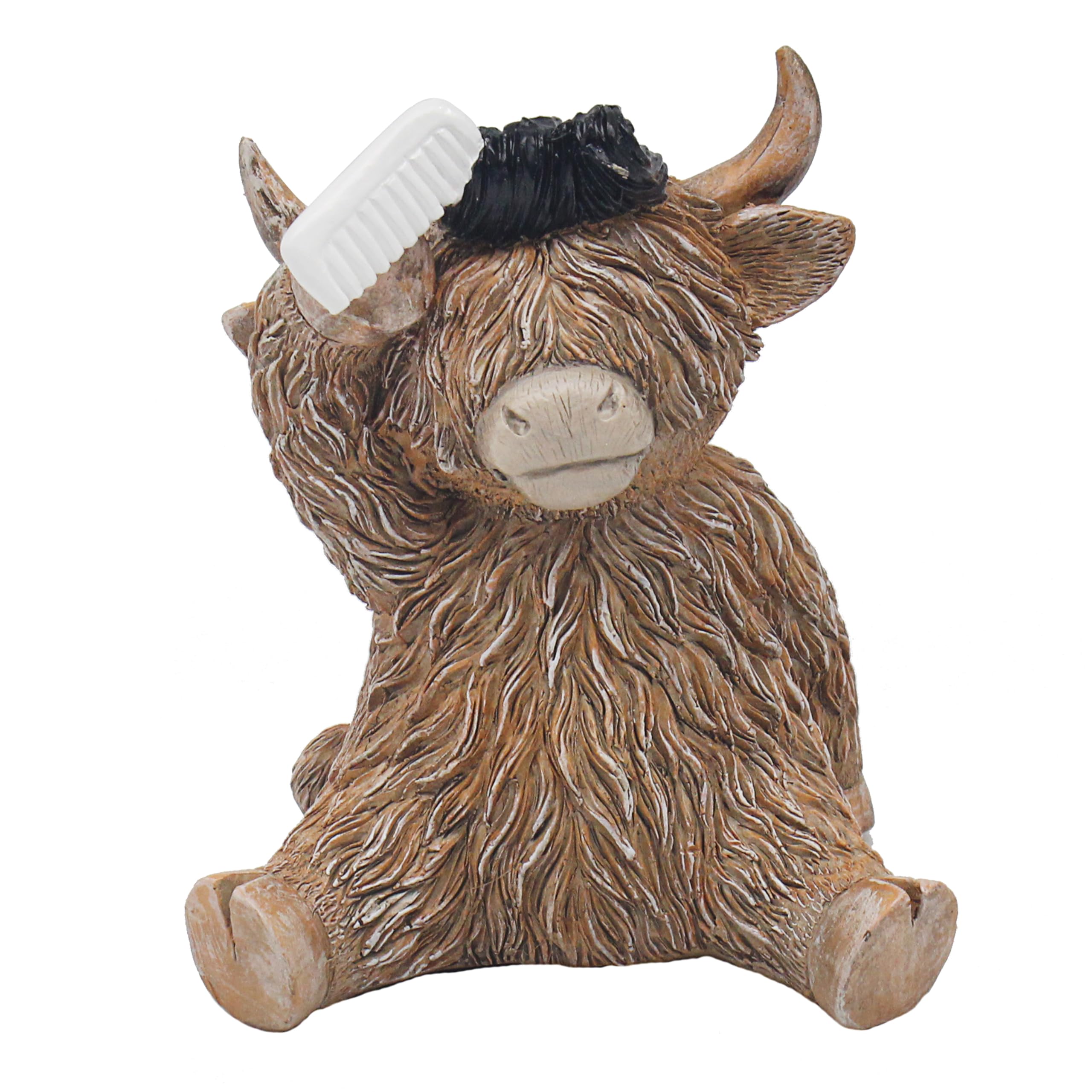 L & P Home & Gifts Boys Highland Cow Quiff The Leonardo Collection Polyresin For Gift
