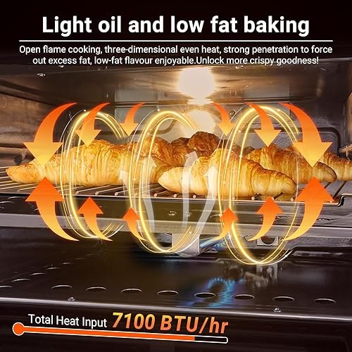 Miniatura 2 de AMZCHEF 17 Inch Gas Range Stove 12V, Ideal for RV Use with 3 Burners, 1.24 Cu.Ft. Capacity Gas Oven, 28,100BTU, Open Flame Configuration, Knob work