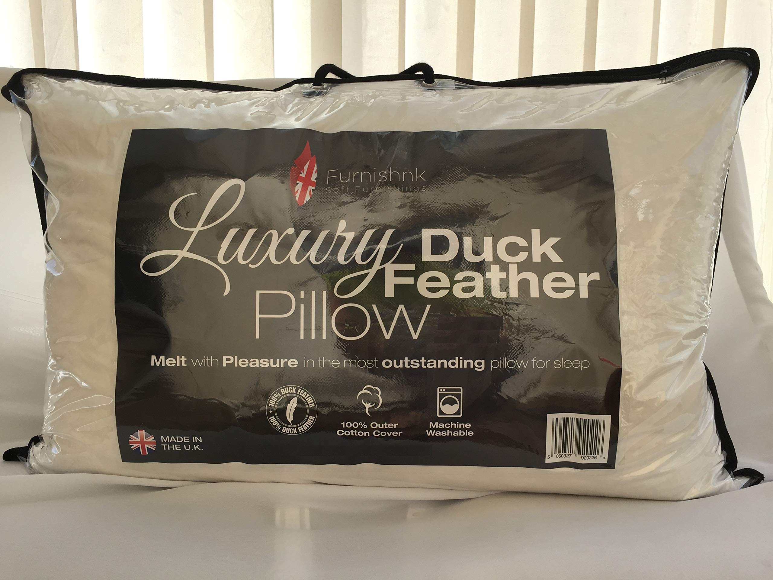 Furnishnk 19" X 36" Duck Feather Pillow - Department Store Quality - Wash At Home Range