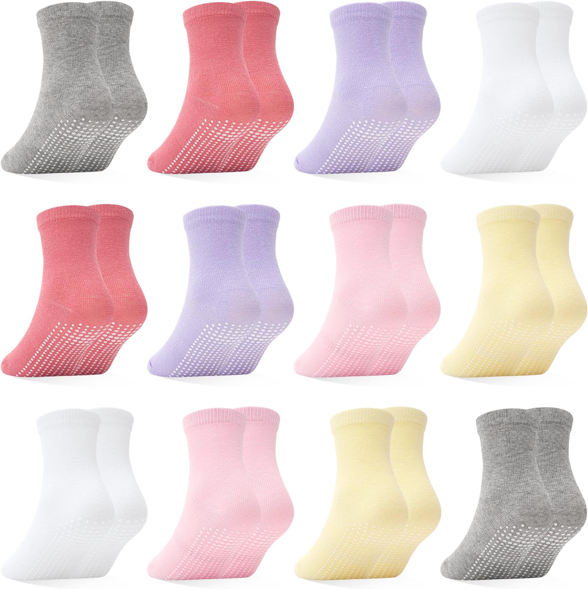 Non-Slip Toddler Socks, Boys Girl Grip Socks for 1-10 Years Kids
