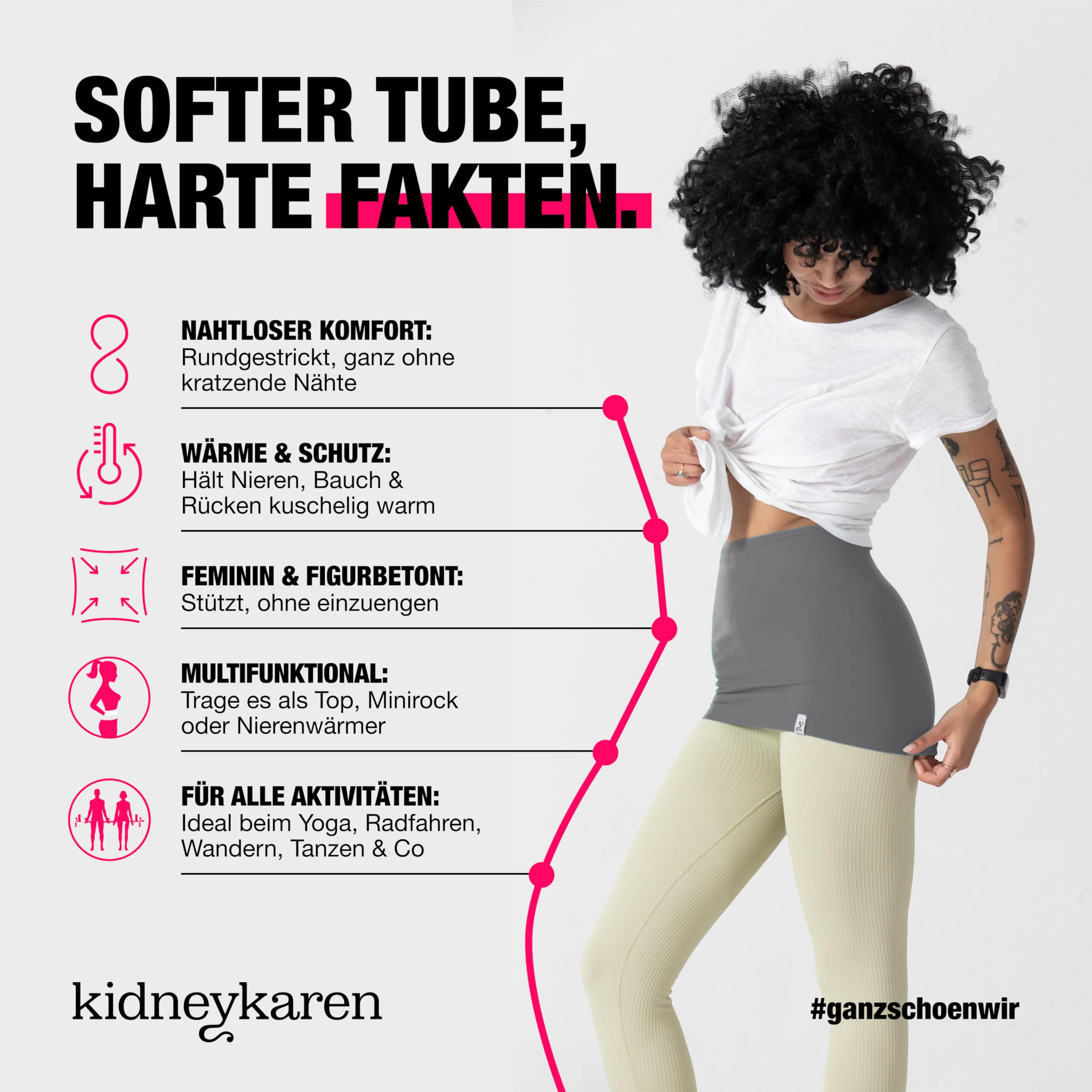 kidneykaren Basic-Tube M Grey Melange