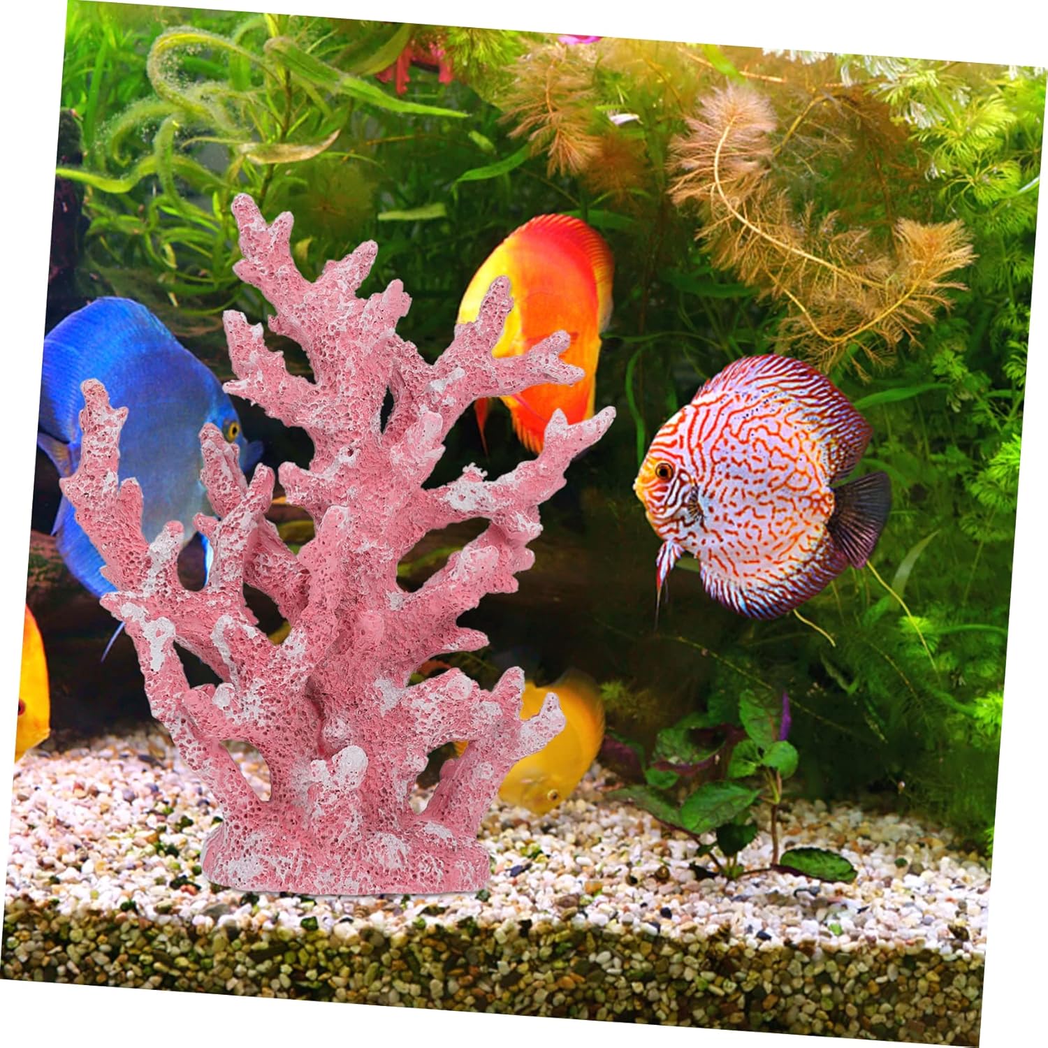 Aquarium Artificial Coral Decor Creative Resin Coral Ornament for Fish Tank Vivid and Natural Look for Beautiful Aquarium Landscaping Home Decor and Tabletop Decoration