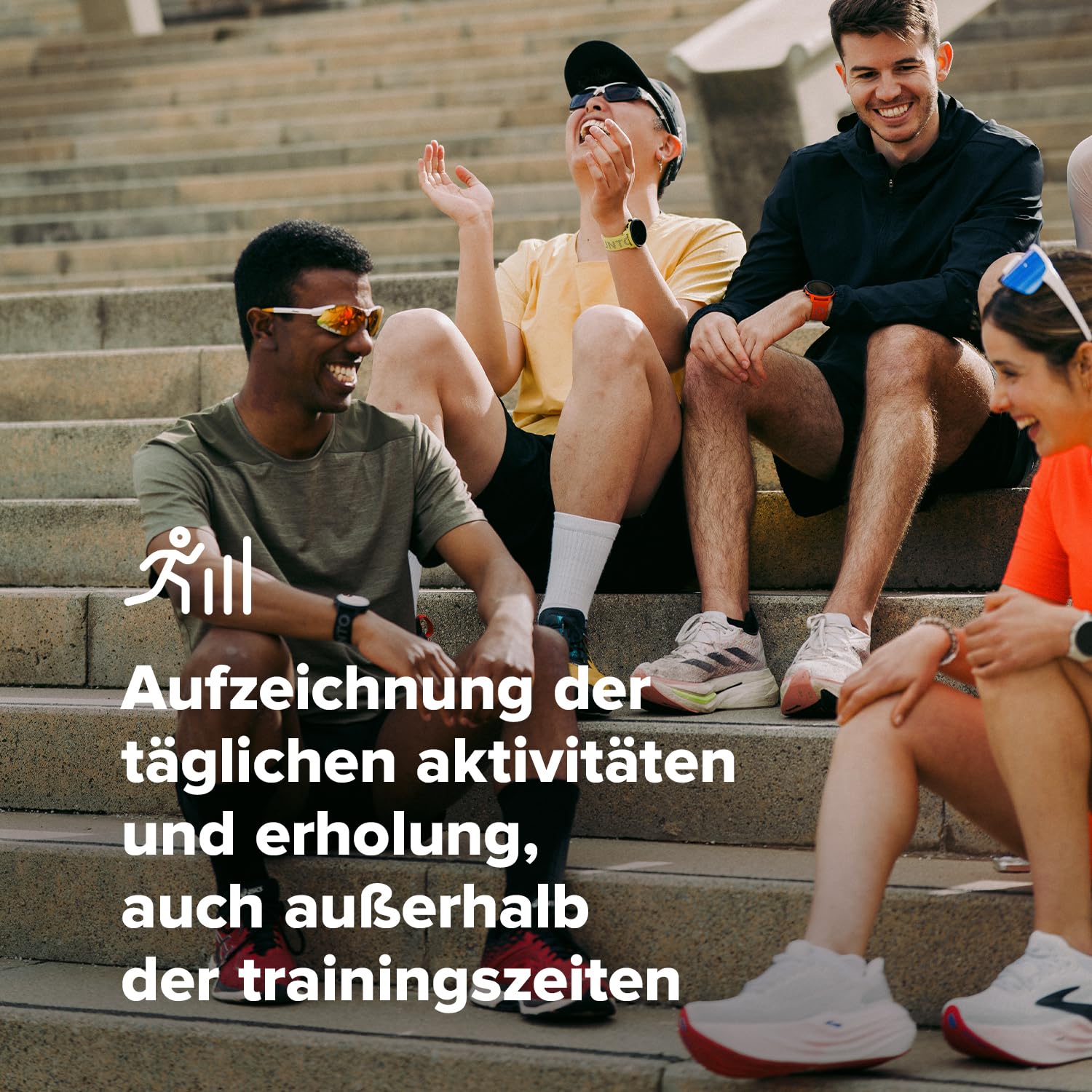 SUUNTO Run GPS-Laufuhr, 1,32" AMOLED-Touchscreen, Leichtgewicht, Multisport, Aktivitätentracker, Präzises GPS, Herzfrequenz-/Schlaf-Tracking, 12 Tage Akkulaufzeit, 4GB Offline-Musikspeicher