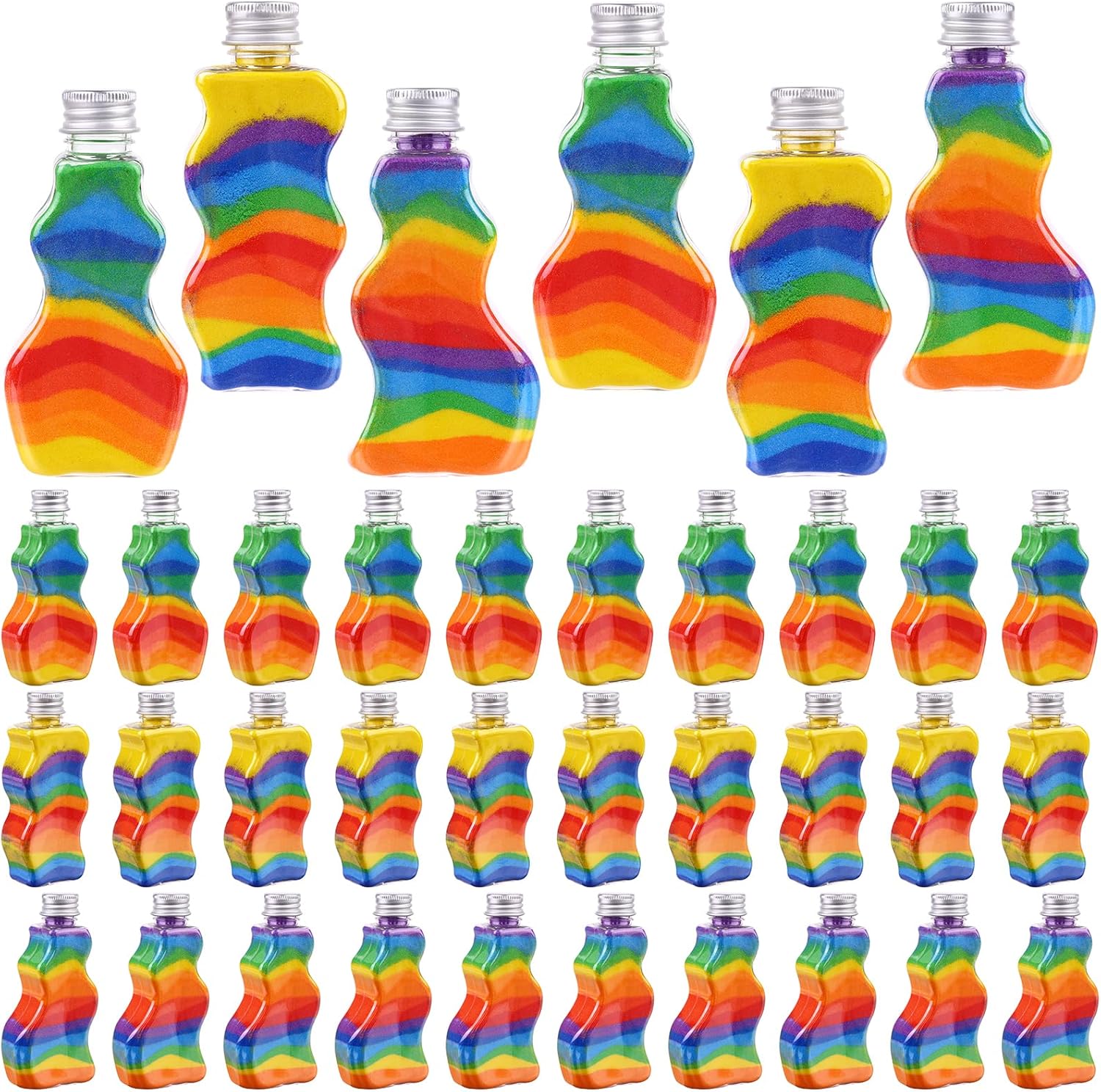 craftshou 60 Pcs Sand Art Bottles Bulk 75ml Sand Bottles