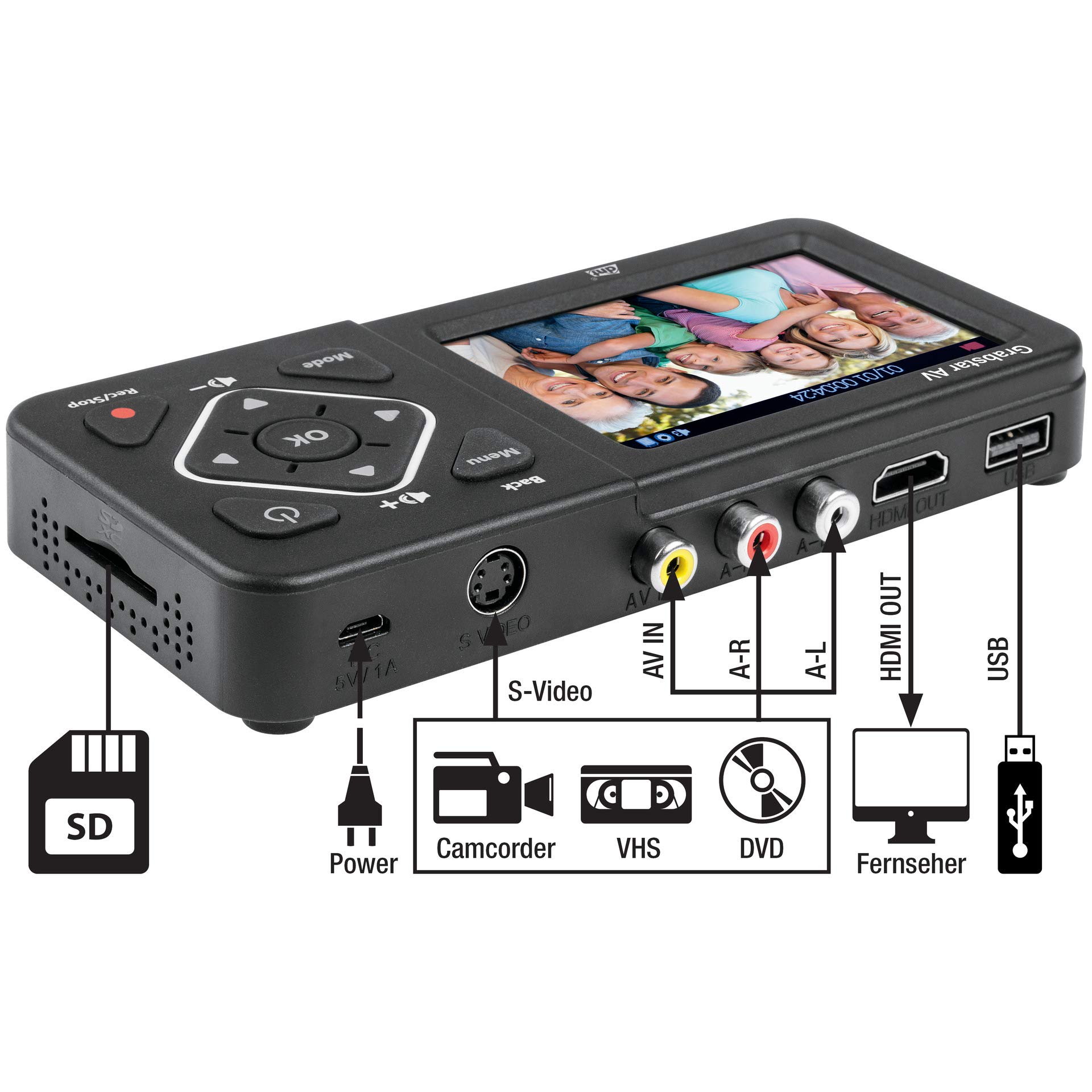 Dnt Dnt000010 Grabstar Av Digitalizer, Czarny, 3,5"