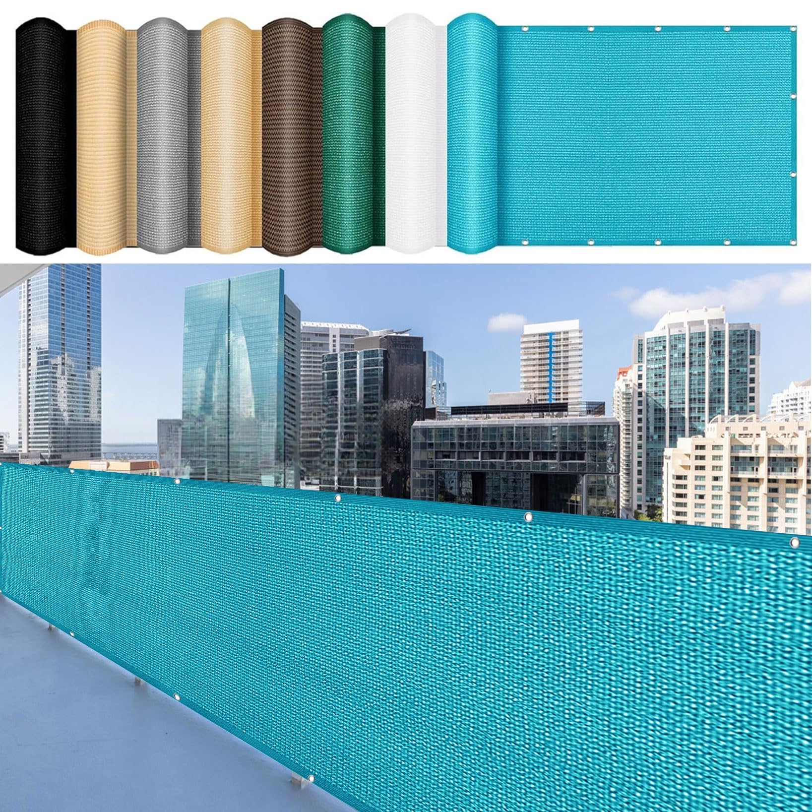 Brise vue pour balcon respirant et facile a poser en 120x275