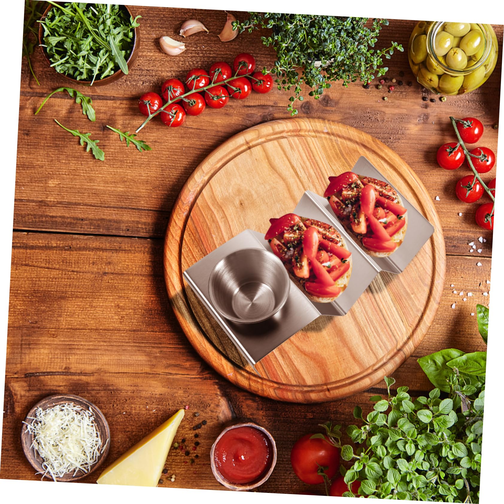 OFFSCH Mexican Pancake Rack Pizza Pie Display Stand Taco Holder Metal Stand for Indoor/outdoor Events