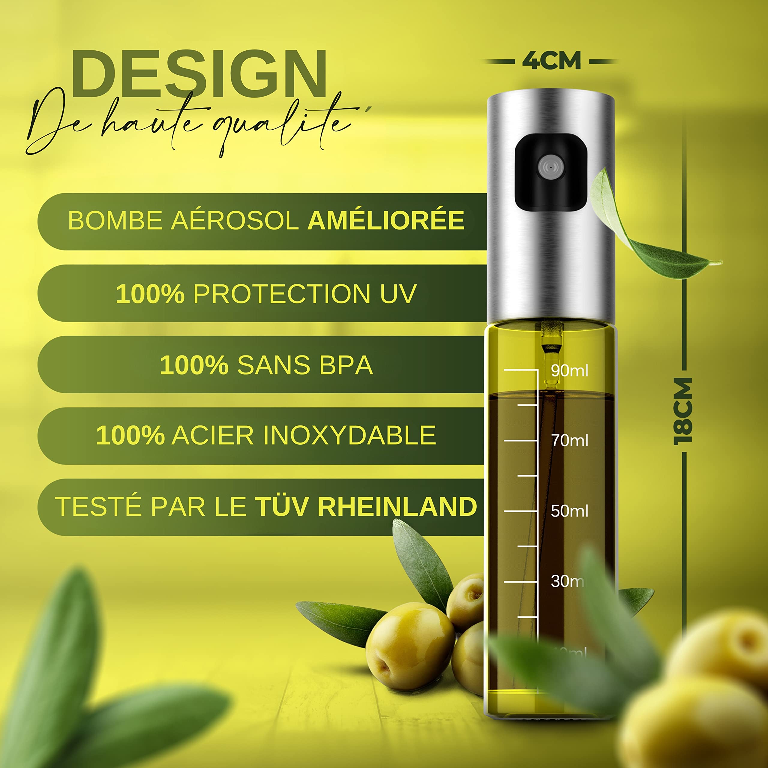 Leisure Life Premium Oil Sprayer 2.0 All-Steel 100 ml UV Protection BPA