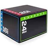 BalanceFrom 3-in-1 Foam Plyometric Jump Box for Home Gym with Multiple Height Options – Versatile Plyo with Non-Slip Surface for Strength&comma; HIIT&comma; Step-Ups&comma; and Agility Training