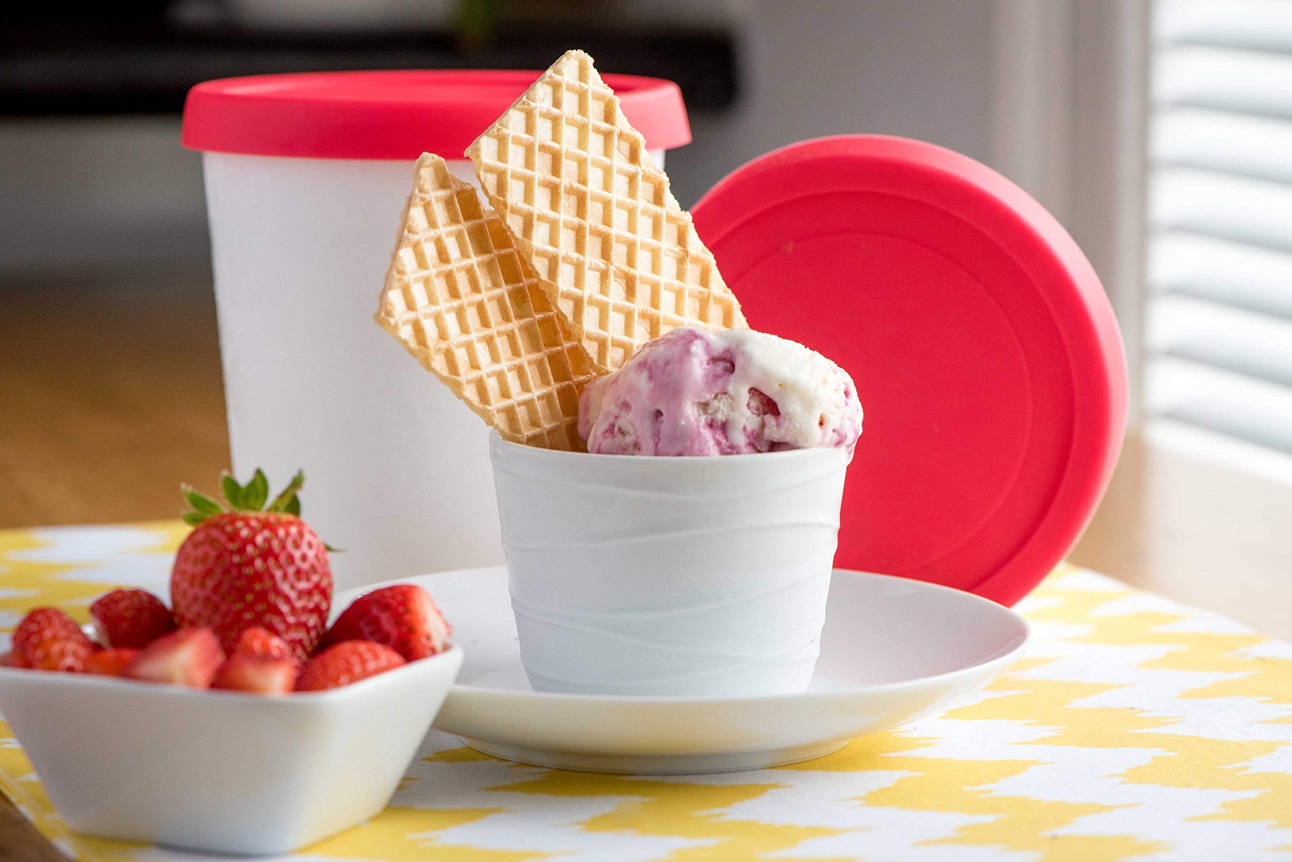 StarPack Ice Cream Containers for Homemade Ice Cream (2 Pcs) Reusable Ice Cream Storage