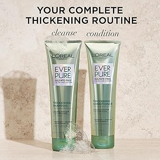 L’Oréal Paris Hair Care EverStrong Thickening Sulfate Free Shampoo & Conditioner Kit, Thickens + Strengthens, For Thin, Fragile Hair, (8.5 fl. oz. each)