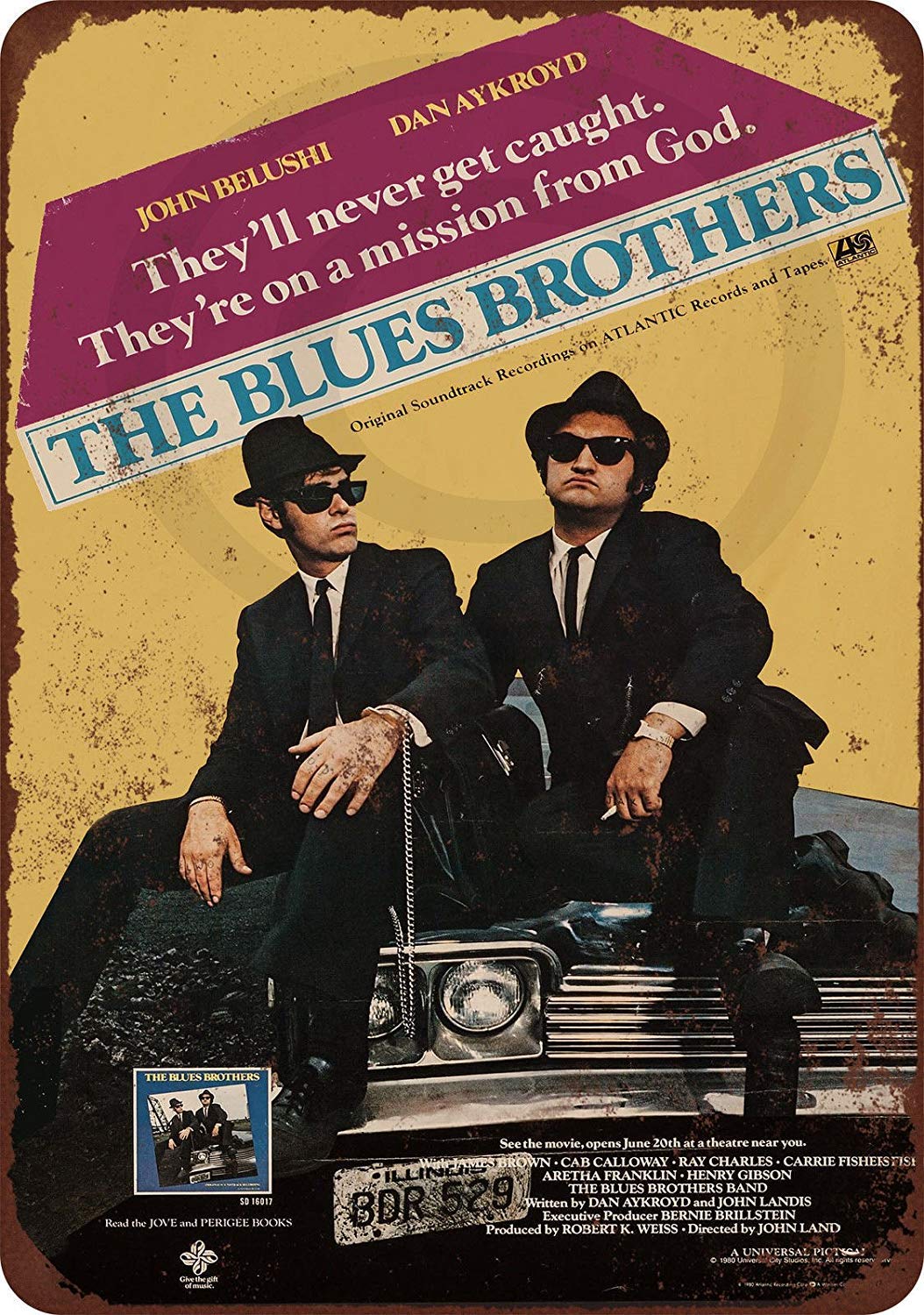 Biopracess Metalpostera72496 New Tin Sign 1980 Blues Brothers Movie Aluminum Metal Sign 8X12 Inches