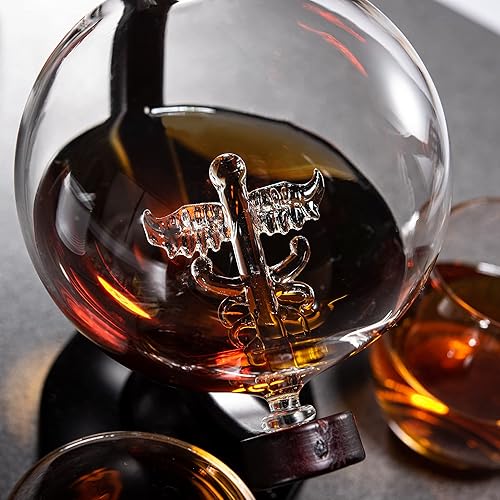 Miniatura 4 de Doctors Dr. & Healthcare Worker Gifts Men & Women - Decantador de vino y whisky con símbolo caduceo - Día del Padre - 25.4 fl oz Idea de regalo para