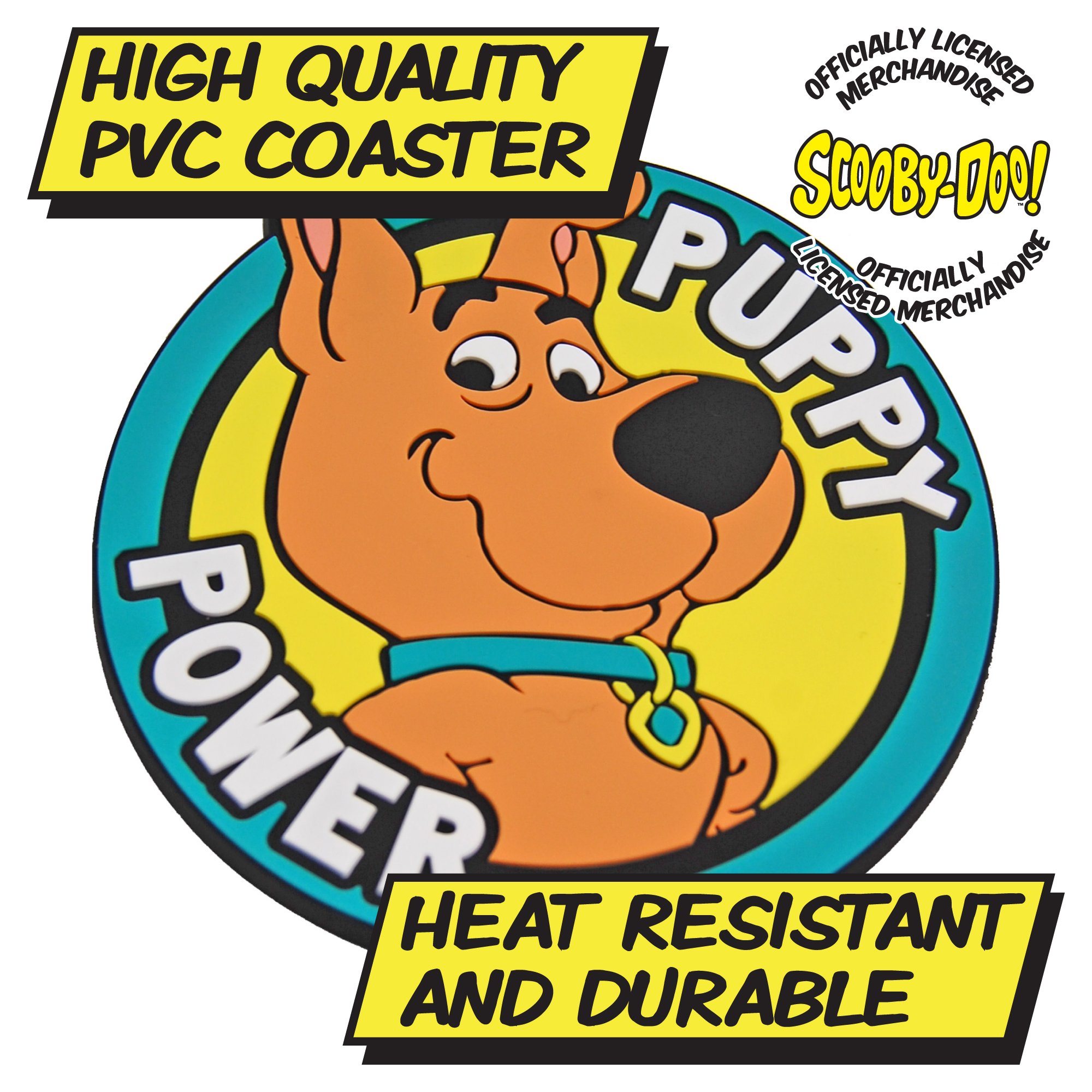 Kapow Gifts Blue Scrappy Doo Face Logo Drinks Coaster
