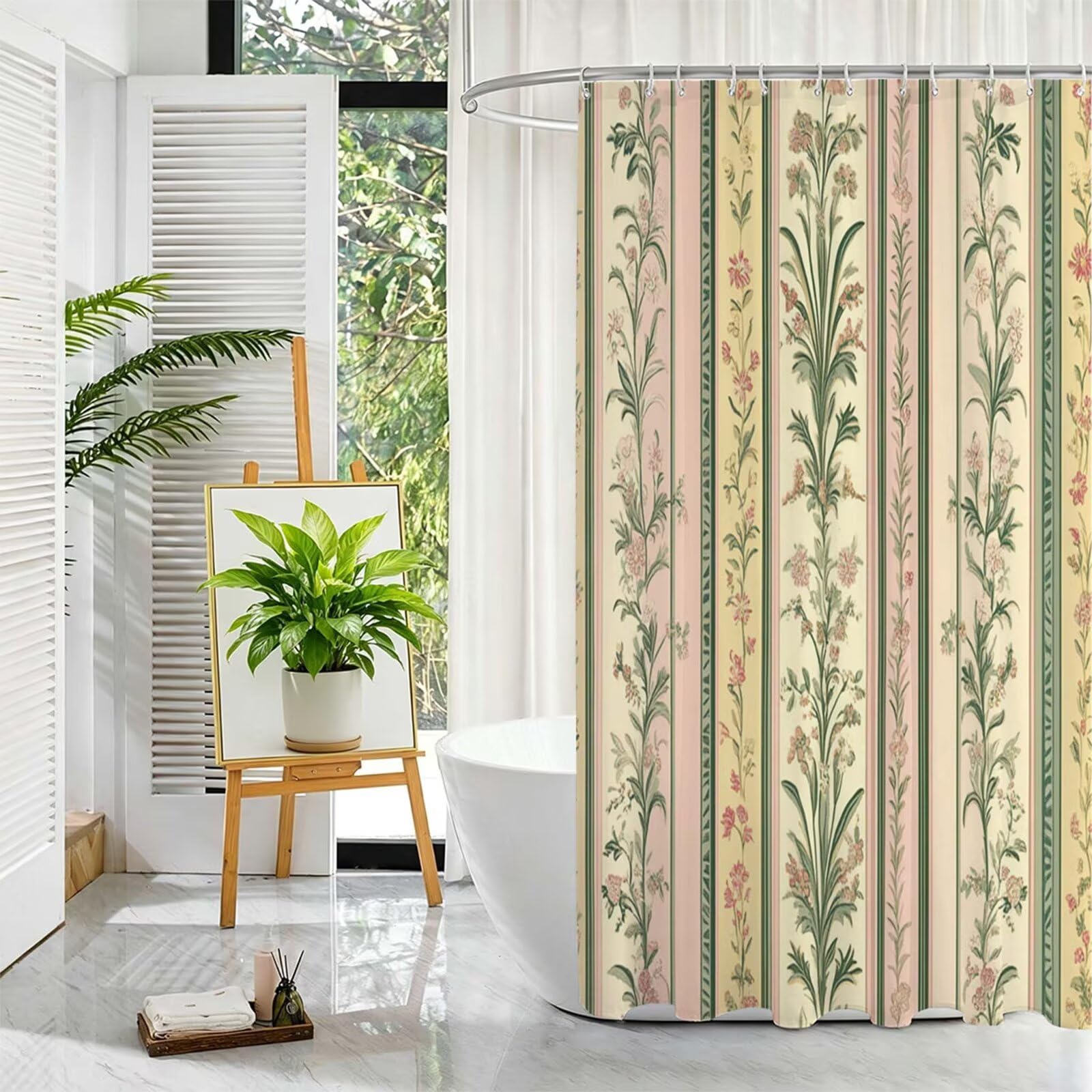 Rideau de Douche Rose, Rideau Douche 240x200cm D-557