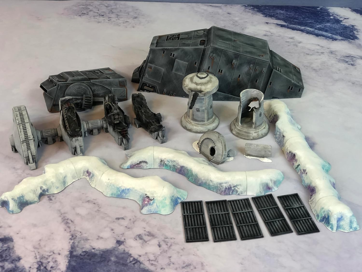 Legion Terrain - Ice Planet 3'x3' Table B - Miniature Tabletop Wargaming Terrain (Painted)
