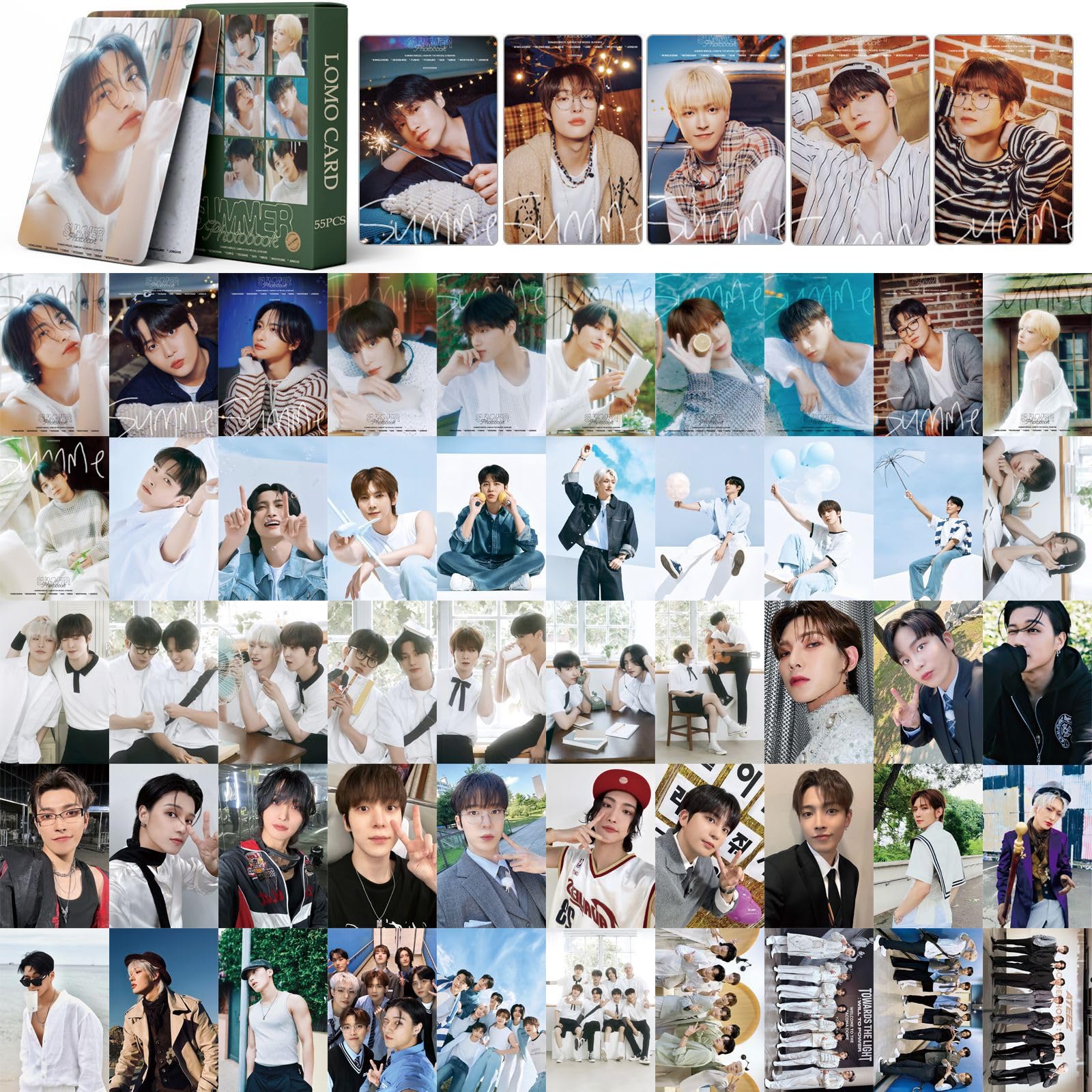 AYVRUOP Lot De 55 Kpop ATEFZ Cards,ATEFZ Mini Cards,cartes Photo ATEFZ