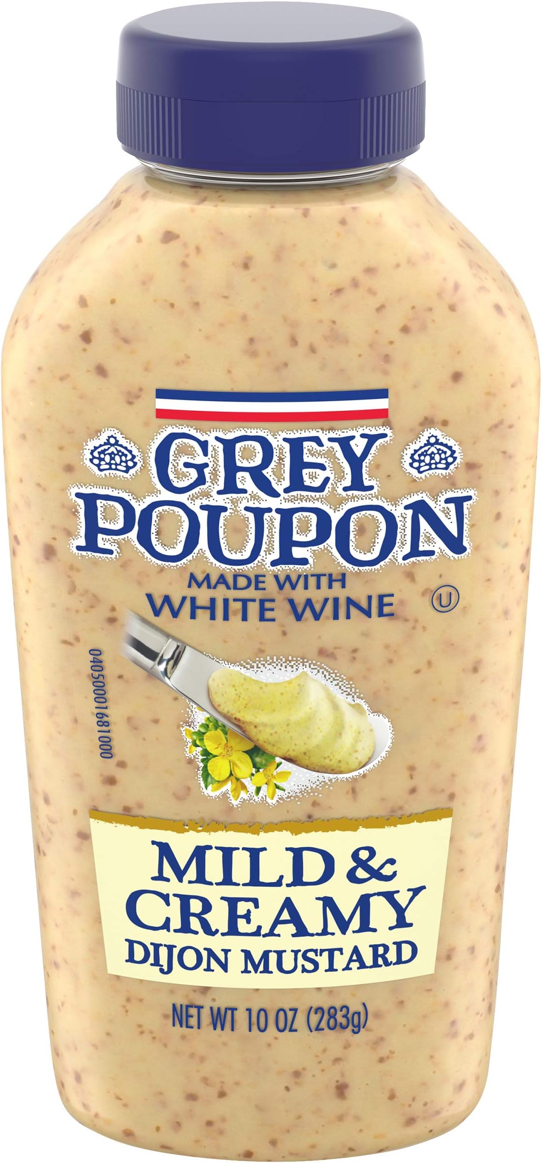 Grey Poupon Mild and Creamy Dijon Mustard, 10 ounce Bottle(Pack of 6)
