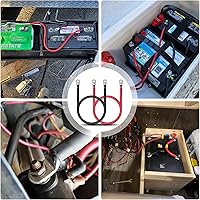 Vista 6 de Cables de Batería - iGreely Cables de Batería de Calibre 4 para Inversor de Corriente con Terminales de 5/16'' para Panel Solar Automotriz