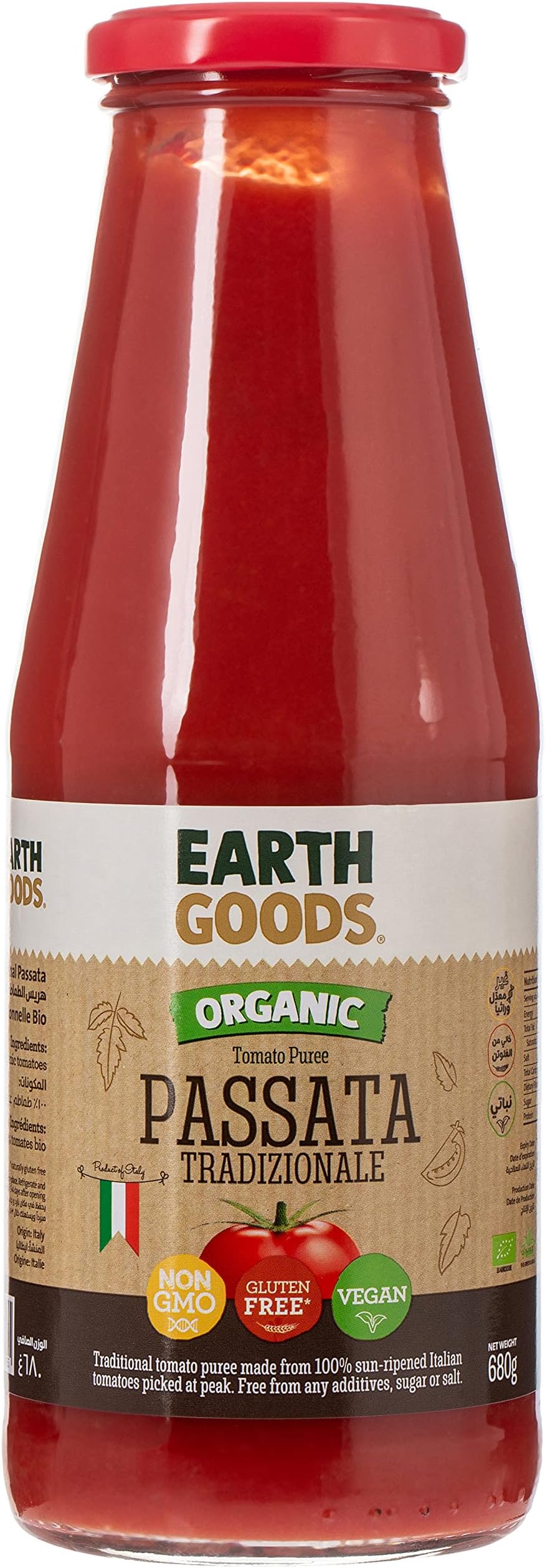 Earth Goods Organic Traditional Passata Gf 680G