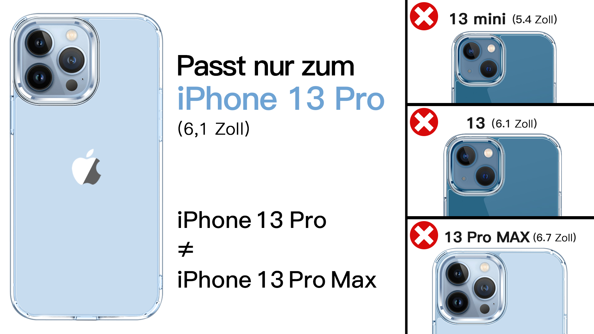 CASEKOO-Crystal-Clear-Kompatibel-fuer-iPhone-13-Pro-Huelle-Nie-Vergilbung-Unzerstoerbarer-Militaerschutz-Stossfeste-Kratzfeste-Schutzhuelle-Transparent-Case-Duenne-Handyhuelle-iPhone-13-Pro-Durchsicht