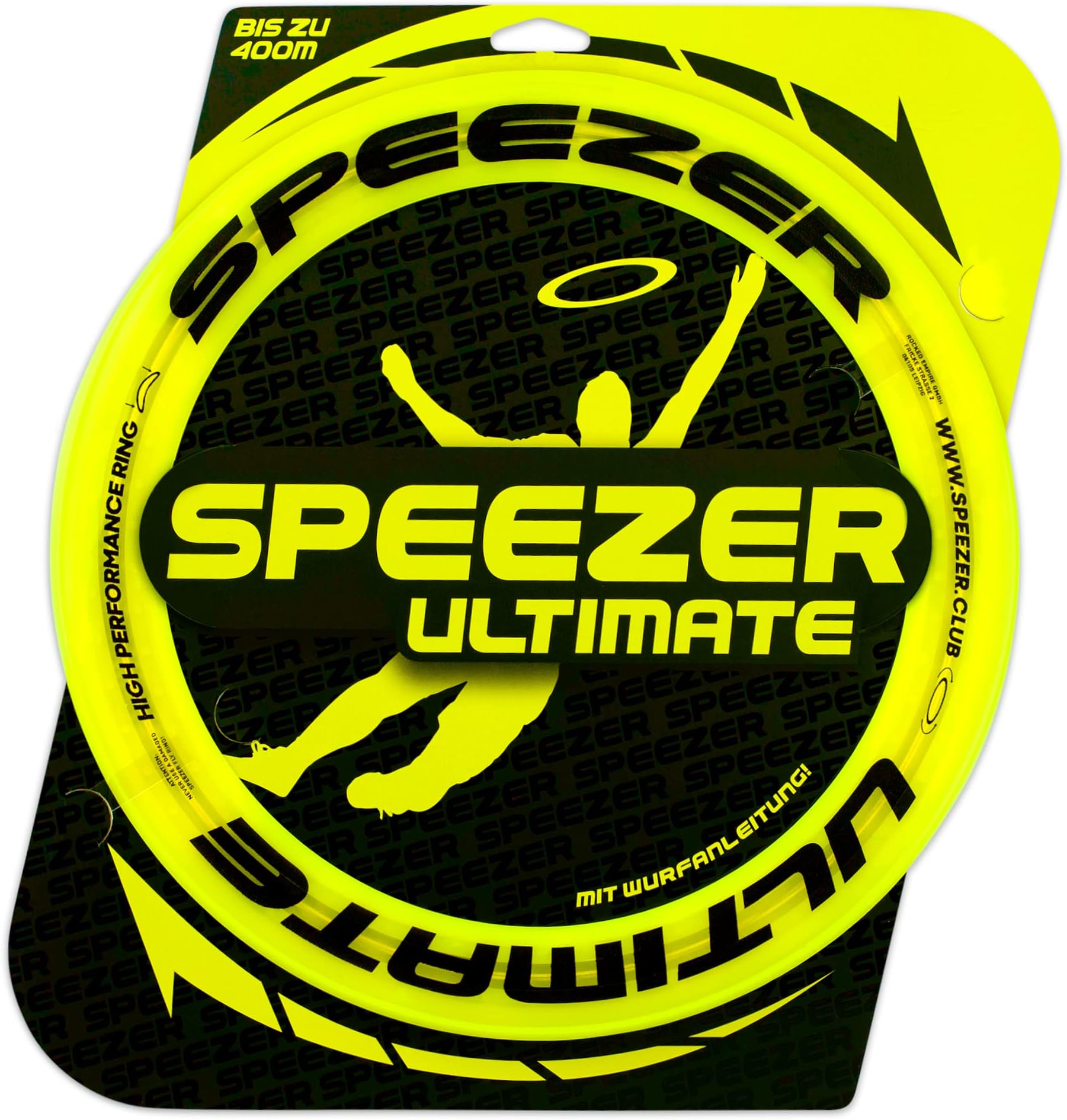 Ultimate Frisbee Ring – The Neon Yellow Throwing Ring with a Diameter of 33 cm is the Outdoor Fun Sport Game for Children and Adults – the Frisbee Disc with a Range of up to 400 m